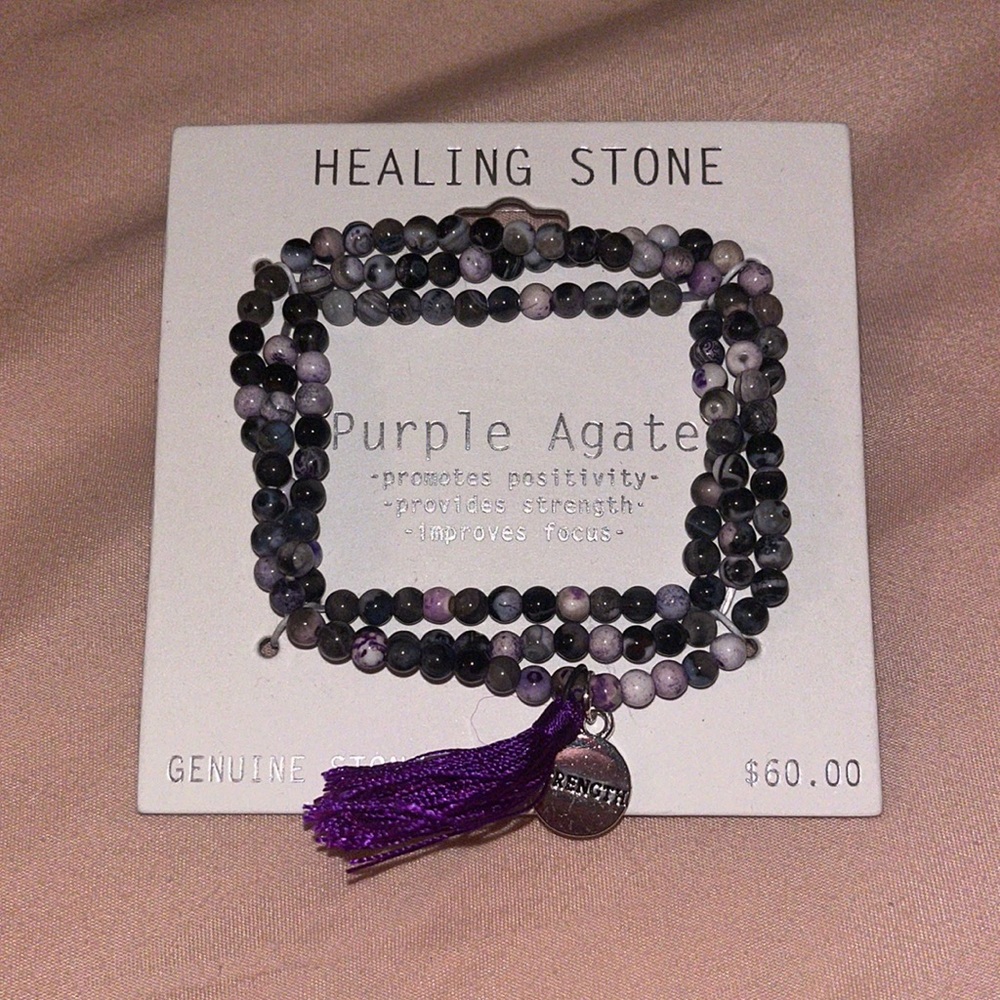 Purple agate bracelet